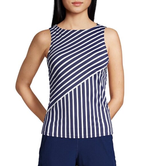 land's end Other - 2 Land's End Woman's Striped/Floral Bra Shelf Swim Beach Tankini Top Sz 18DDD